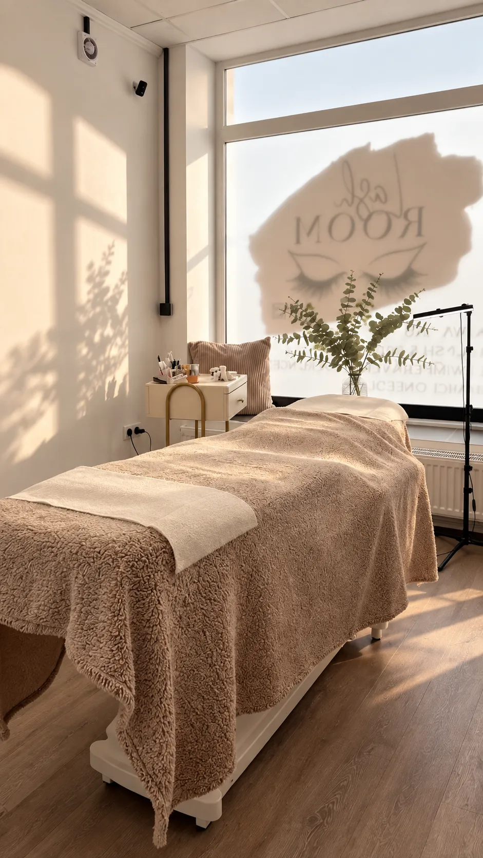 Behandlungsliege im Lash Room
